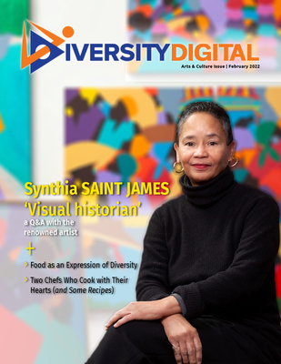 Synthia SAINT JAMES - Cover Story Diversity Art and Culture Magazine